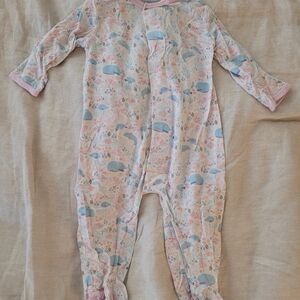 Magnetic Me Pink and Blue Whale & Floral Footie